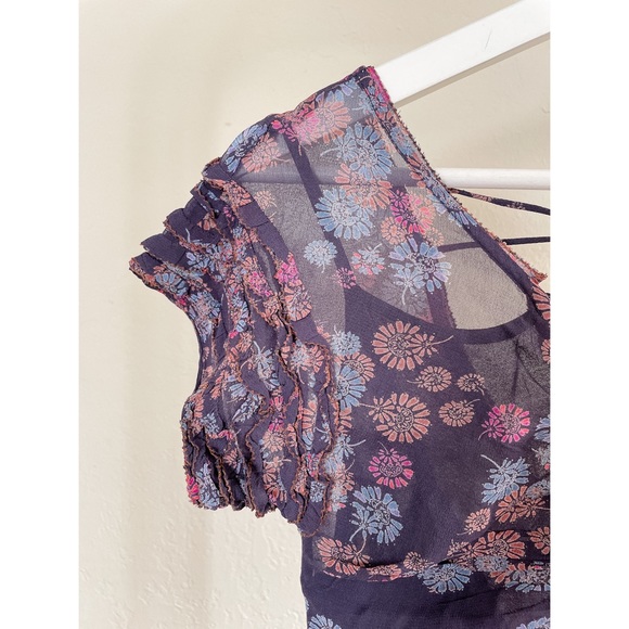 🎉2X HP🎉 Free People Lace Up Floral Mini Dress - Picture 8 of 14